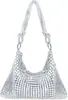 Bolsa Popular Personalizada Transfronteriza de Diamantes Brillantes con Pedrería para la Axila de Hombro Único Cruzada de Mano Bolsa de Noche para Mujer Bolsa Ling de León