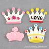 Corona de Estrella de Cinco Puntas Corona de Amor Materiales para Manualidades Funda para Teléfono Accesorios de Resina Pegamento de Crema Parches para Zuecos DIY