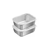 Caja crujiente de acero inoxidable con tapa, Caja sellada de grado alimenticio para marinar alimentos crudos, Caja de almacenamiento para refrigerador, Empaque de caja para almuerzo de frutas