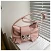 Bow Artistic Underarm Fold Bag Women's 2024 Nova Primavera e Verão Moda Shoulder Crossbody Bag Casual Bag Bolsa Feminina