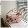 Bolso de Hombro Plegado Estilo Coreano con Lazo para Mujer 2025 Verano Nuevo Versátil Bolso de Axila Ins para Mujer