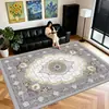 Tapete de chão estilo persa Amazon transfronteiriço, cobertura total de área grande, fácil de manter, tapete de mesa de centro, tapete de cachemira sintética para sala de estar e quarto