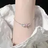 Pulsera de Alas de Ángel de Amor de Diamante Blanco para Mujer Ins Lujo Ligero Gama Alta Versátil Dulce y Gentil Elegante Pulsera Regalo