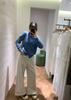 100% Lã de Ovelha! Cardigan Suave Fofo Macio de Outono com Gola Redonda, Malha de Lã de Fileira Única com Múltiplos Botões para Mulheres