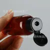 Botella de 60 ml con tapa abatible de plástico PET para loción, muestra cosmética, tapa de mariposa, botella de plástico