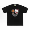 Suministro mayorista transfronterizo Chaopai de comercio exterior a 260g éxito de ventas BAPE cabeza de simio tiburón camiseta de manga corta 21