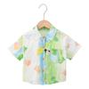 Transfronteiriço roupas infantis casual flor camisa verão novo rufião menino bonito praia férias impresso cardigan camisa