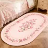 Tapete estilo vintage transfronteiriço de imitação de caxemira, resistente à sujeira e fácil de limpar, adequado para uso ao lado da cama do quarto, durável e fácil de manter, tapete de sala de estar
