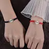 Pulseras para Parejas para Niñas, Diseño Estilo Ins, Pulseras de Amistad Sencillas, Hebilla de Paz, Pulseras de Buena Suerte, Jade Hetian Hilo Rojo Hecho a Mano