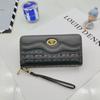 Nova Carteira Feminina Longa com Zíper Duplo Clutch de Mãe Camada Dupla Bolsa para Celular Grande Capacidade Modelo Personalizado de Fábrica