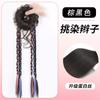 Rabo de Cavalo Espetado Trança Boxeadora Peruca Anel de Cabelo Feminino Fofo Natural Cabelo em Disco Flor Botão de Rosa Aumento da Quantidade de Cabelo Rabo de Cavalo Flor Botão de Rosa