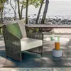 Sofá de patio exterior, impermeable y a prueba de sol, juego de sofá y mesa de centro de ratán para terraza de villa, sillón de sofá para solárium