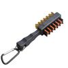 Cepillo de limpieza de golf con cabeza esférica, cepillo para palos, mango corto, cepillo de doble cara, accesorios de golf, fábrica al por mayor