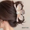 Novo Estilo de Presilha de Cabelo 2026 com Toque de Luxo, Piranha Floral Simples, Presilha de Garra Grande de Acrílico para Cabelos Grossos
