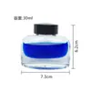 Botellas de Tinta de Vidrio Transparente de 30 ml en Stock al por Mayor, Botellas Recargables Listas para Enviar, Botellas para Plumas Fuente y Plumas de Punta Fina para Estudiantes al por Mayor