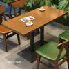 Conjunto de Sofá de Booth Personalizado para Restaurante Fusion Ocidental Mesas e Cadeiras de Madeira Maciça para Restaurante Japonês e Coreano Café
