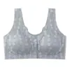 Sutiã de Abertura Frontal com 4 Botões para Mães, Estilo Fino, Sem Fio, Sutiã Push-Up, Sutiã de Amamentação Feminino para Meia-Idade e Idosos