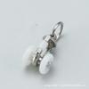Polea para Riel de Cortina Pasado de Moda Riel Recto Riel Guía Gancho Rueda Polea de Cortina Silenciosa Rueda con Rodamiento de Metal Rodillo