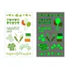 Suministro Transfronterizo Tatuaje Temporal Luminoso para Fiesta Irlandesa Trébol de Cuatro Hojas de San Patricio Tatuaje Temporal Desechable