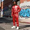 Comércio Exterior Transfronteiriço Roupas de Performance Masculinas e Femininas Conjunto Tendência Jaqueta Brilhante Fashion e Calças Conjunto de Duas Peças Uniforme de Grupo