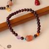 Pulsera de Granate Natural de Alta Calidad para Mujer Hebilla de Cinabrio Pi Xiu Pulsera de Amatista Pulsera Estilo Nuevo Chino Regalo
