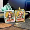 Thangka Xizang Nepal Thangka Pintado à Mão Puro Tara Branco 4*5 Núcleo de Cartão
