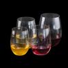Copa de Vino de Plástico PET de 12 oz, Vaso para Jugo, Vaso para Ensalada, Copa de Vino Tinto Transparente con Forma de Huevo, Resistente a Roturas y Antirroturas, Transfronterizo