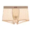 Seda de Hielo Huajielong Nueva Textura Ropa Interior para Hombre al por Mayor Cintura Media Talla Grande Transpirable Calzoncillos Boxer para Hombre Disponibles para Dropshipping