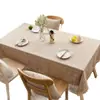 Toalha de mesa xadrez estilo log algodão e linho tapete para mesa de jantar tecido pano retangular para mesa de centro luxo leve celebridade da internet pano para mesa de estudante