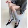 Calcetines de Seda Brillante con Costuras de Diseño de Nicho Otoño e Invierno Doble Uso Delgado Manga Flash Estilo Ins Cubre Piernas Apiladas Cubierta de Bota para Chica Popular