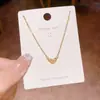 Collar cuadrado pequeño de circón ultrabrillante estilo coreano para mujer, lujo ligero, elegante, cadena para clavícula de acero de titanio de alta gama, venta al por mayor