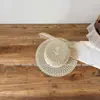 Sombrero de Paja Tejido de Encaje Estilo Ins de Vacaciones para Niños, Sombrero de Sol de Malla Hueca Transpirable, Sombrero de Sol para Playa