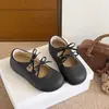 Zapatos de mujer estilo retro francés con lazo y cordones 2026 primavera y otoño par cómodo para combinar con faldas punta redonda planos Mary Janes
