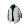 Directo de fábrica, chaqueta a rayas estilo americano para hombres y mujeres, nueva chaqueta reversible de primavera para parejas, ropa de primavera
