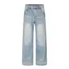 EIGHTISLAND Jeans Azules Lavados Vintage Cómodos Sueltos Casuales Desgastados Pierna Ancha Ajuste Relajado Modernos NK720