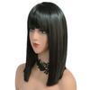 Perucas Bob de Cabelo Liso Curto para Comércio Exterior, Fibra Sintética, Realistas como Cabelo Humano, Mais Vendidas na Amazon, Exclusivamente para Mercados Estrangeiros, Fabricante