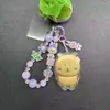 Novo Modelo Ouro Puro 999 Chiikawa Usagi Chiikawa Corrente para Celular Chaveiro Pingente de Bolsa Corrente de Contas
