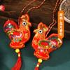 Bolsita de cuello para niños al por mayor del Festival del Bote del Dragón, bolsita de los doce zodiacos, colgante bordado con cuerda de colores, bolsita de regalo