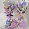 Día de la Mujer 8 de marzo Enviar Novia Ramo de Flores Twist Bar Bolsa de material DIY tejida a mano Flor artificial de tulipán Producto terminado