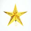 Pendente de decoração de Natal 30/45/60 papel laser estrela de cinco pontas luminosa papel dourado e prateado estrela de cinco pontas vermelha
