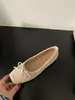 Primer Encuentro Zapatos de Mujer de Altura Creciente Estacionales Primavera/Verano Lazo Suave Zapatos Planos Amarillos Zapatos de Ballet Zapatos de Noche Zapatos Bajos