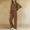 Conjunto de moda transfronterizo europeo y americano, nueva colección de otoño para mujer, ropa casual para estar en casa, conjunto de dos piezas de pantalones largos