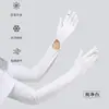 Guantes de Protección Solar para Niñas Verano Protectores de Brazo Largos Hielo Seda Fresco Exterior Montar Conducir Manga Protectora Solar Ajustable