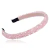 Acessórios de Cabelo Femininos Europeus e Americanos Transfronteiriços da Amazon Novas Explosões Faixa de Cabelo de Cristal Simples Feita à Mão com Contas Borda Larga Elegante