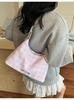Bolsa Pequena Xadrez Transfronteiriça para Mulheres 2025 Nova Moda Casual Bolsa de Ombro Formato Bolinho Verão Tendência para o Trabalho Bolsa Transversal