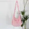 Bolsa Transversal Pelúcia Estilo Coreano Retro Estampa Leopardo com Cordão Ajustável, Bolsa de Ombro de Alto Valor para Compras, Bolsa de Lona