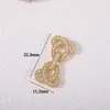 Broche de Cobre Chapado en Oro de 18 Quilates que Conserva el Color con Zirconias Microincrustadas, Pulsera y Conector de Collar con Forma de Abanico, Accesorios Geométricos para Joyería DIY