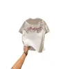 Camiseta Estampada Floral Bordada de Manga Curta Estilo Americano Tendência para Homens e Mulheres, Novo Popular de 2026 Top Soltinho de Meia Manga para Casal