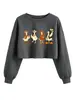 Amazon Deseo lindo y divertido estilo europeo y americano nuevo sombrero de cuatro patos hoja de calabaza sudadera crop top para exportación