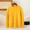 Suéter de Cashmere Meia-Gola para Meninas e Meninos, Pulôver, Estilo Curto, Pesado e Grosso, Suéter de Cashmere Infantil com Trança em Toda a Peça
